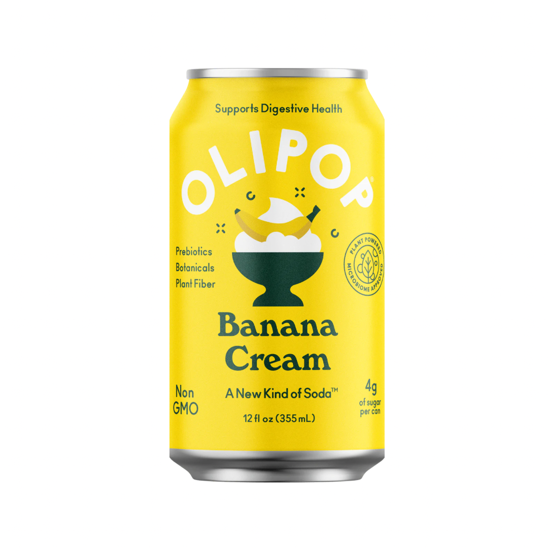 OLIPOP Prebiotic Soda, Banana Cream